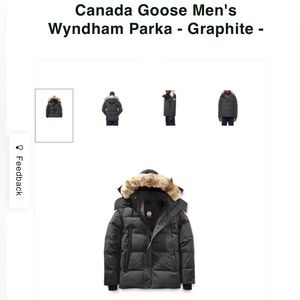 Men’s Canada Goose Wyndham Parka, graphite, medium